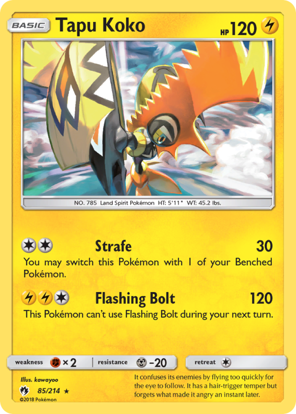 Tapu Koko (85 214) [Sun & Moon: Lost Thunder] Online now