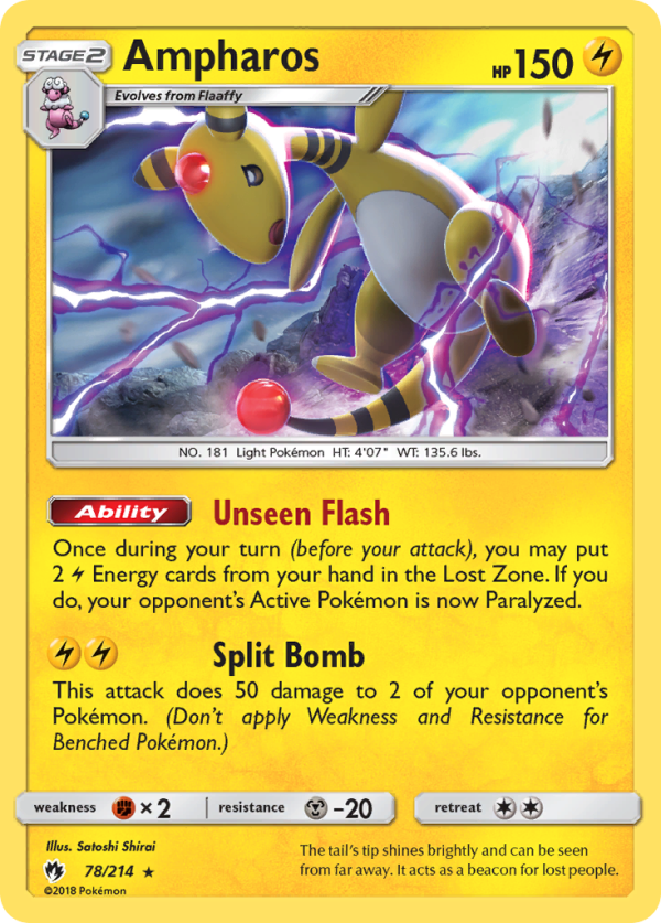 Ampharos (78 214) [Sun & Moon: Lost Thunder] on Sale