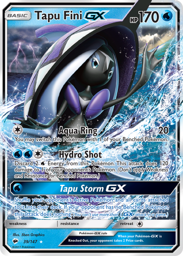 Tapu Fini GX (39 147) [Sun & Moon: Burning Shadows] Online