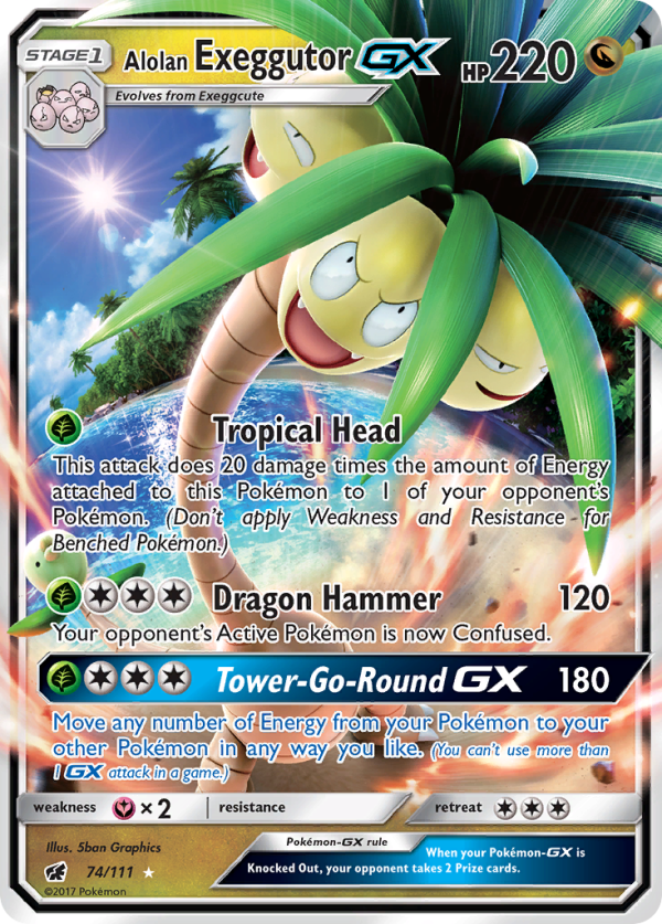 Alolan Exeggutor GX (74 111) [Sun & Moon: Crimson Invasion] For Sale