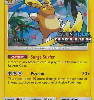 Alolan Raichu (SM72) (Staff Prerelease Promo) [Sun & Moon: Black Star Promos] Fashion