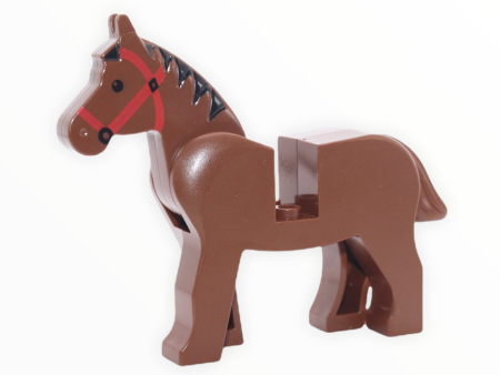 Brown Horse (black eyes, red bridle, black mane) For Discount