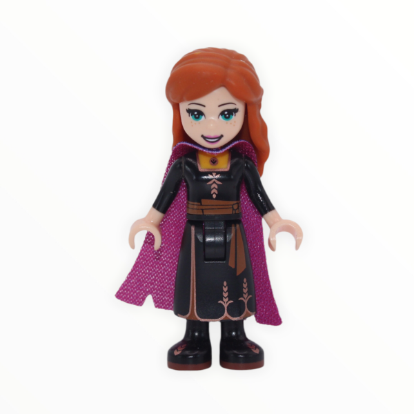 Anna (black dress, magenta and purple cape) Fashion